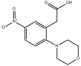 (2-Morpholin-4-yl-5-nitro-phenyl)-acetic acid Struktur