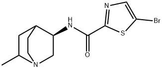 5-Bromo-N-((3R)-6-methylquinuclidin-3-yl)thiazole-2-carboxamide Struktur