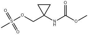 (1-((Methoxycarbonyl)amino)cyclopropyl)methyl methanesulfonate Struktur