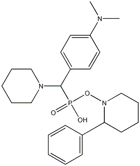 N,N-dimethyl-4-{[phenyl(piperidin-1-yl)phosphoryl](piperidin-1-yl)methyl}aniline Struktur