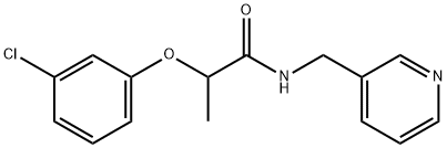 2-(3-chlorophenoxy)-N-(pyridin-3-ylmethyl)propanamide Struktur