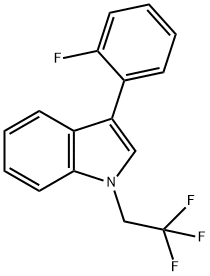 3-(2-Fluorophenyl)-1-(2,2,2-trifluoroethyl)-1H-indole Struktur