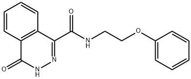 4-oxo-N-(2-phenoxyethyl)-3,4-dihydrophthalazine-1-carboxamide Struktur