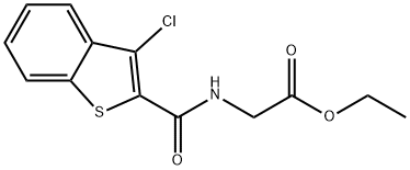 ethyl N-[(3-chloro-1-benzothiophen-2-yl)carbonyl]glycinate Struktur