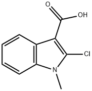 2-chloro-1-methyl-1H-Indole-3-Carbocylic acid Struktur