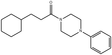 3-cyclohexyl-1-(4-phenylpiperazin-1-yl)propan-1-one Struktur