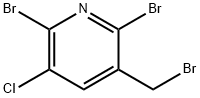 2,6-Dibromo-3-(bromomethyl)-5-chloropyridine Struktur