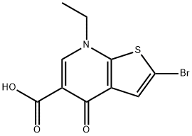 2-Bromo-7-ethyl-4-oxo-4,7-dihydrothieno[2,3-b]pyridine-5-carboxylic acid Struktur