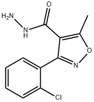 3-(2-chlorophenyl)-5-methyl-1,2-oxazole-4-carbohydrazide Struktur