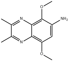 5,8-dimethoxy-2,3-dimethylquinoxalin-6-amine Struktur