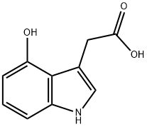 2-(4-hydroxy-1H-indol-3-yl)acetic acid Struktur