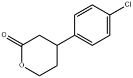 4-(4-chlorophenyl)tetrahydro-2H-pyran-2-one Struktur