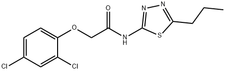 2-(2,4-dichlorophenoxy)-N-(5-propyl-1,3,4-thiadiazol-2-yl)acetamide Struktur