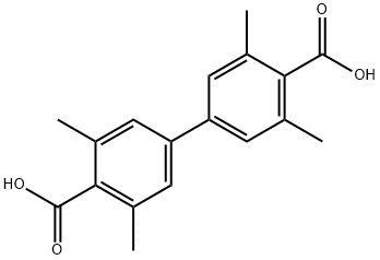 3,3',5,5'-tetramethyl-[1,1'-biphenyl]-4,4'-dicarboxylic acid Struktur