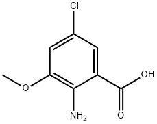 2-Amino-5-chloro-3-methoxy-benzoic acid Struktur