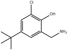 2-(aminomethyl)-4-tert-butyl-6-chlorophenol Struktur