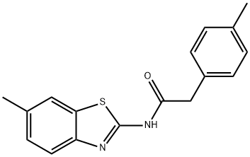 N-(6-methyl-1,3-benzothiazol-2-yl)-2-(4-methylphenyl)acetamide Struktur