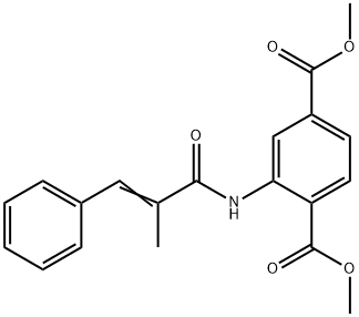 (Z)-dimethyl 2-(2-methyl-3-phenylacrylamido)terephthalate Struktur