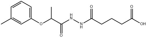 5-oxo-5-(2-(2-(m-tolyloxy)propanoyl)hydrazinyl)pentanoic acid Struktur