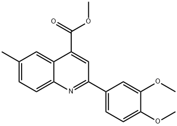 methyl 2-(3,4-dimethoxyphenyl)-6-methylquinoline-4-carboxylate Struktur