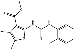 methyl 4,5-dimethyl-2-(3-(o-tolyl)thioureido)thiophene-3-carboxylate Struktur