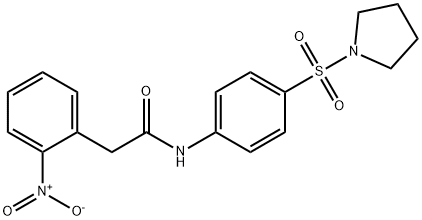 2-(2-nitrophenyl)-N-[4-(pyrrolidin-1-ylsulfonyl)phenyl]acetamide Struktur