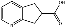 6,7-dihydro-5H-cyclopenta[b]pyridine-6-carboxylic acid Struktur