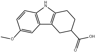 2,3,4,9-tetrahydro-6-methoxy-1H-Carbazole-3-carboxylic acid Struktur