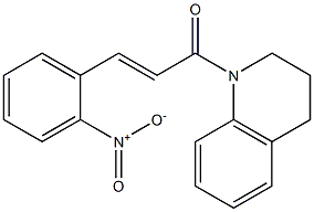 (2E)-1-(3,4-dihydroquinolin-1(2H)-yl)-3-(2-nitrophenyl)prop-2-en-1-one Struktur