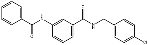 N-(4-chlorobenzyl)-3-[(phenylcarbonyl)amino]benzamide Struktur