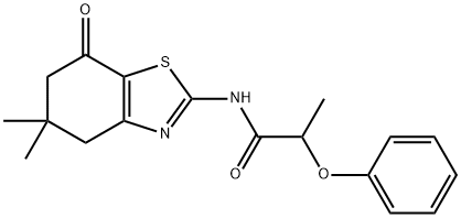 N-(5,5-dimethyl-7-oxo-4,5,6,7-tetrahydro-1,3-benzothiazol-2-yl)-2-phenoxypropanamide Struktur