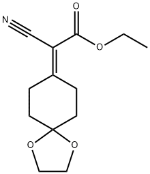 2-cyano-2-(1,4-dioxaspiro[4.5]dec-8-ylidene)Acetic acid ethyl ester Struktur