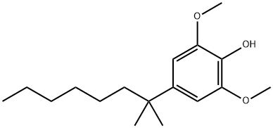 2,6-dimethoxy-4-(2-methyloctan-2-yl)phenol Struktur