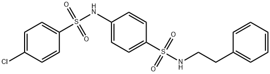 4-chloro-N-(4-(N-phenethylsulfamoyl)phenyl)benzenesulfonamide Structure