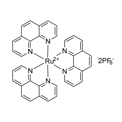 Tris(1,10-phenanthroline)ruthenium(II) Bis(hexafluorophosphate) Struktur