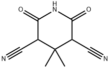 4,4-Dimethyl-2,6-dioxopiperidine-3,5-dicarbonitrile Struktur