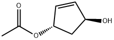 4-Cyclopentene-1,3-diol, monoacetate, (1S-trans)- (9CI) Struktur