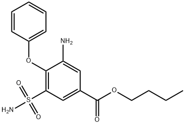 3-amino-4-phenoxy-5-sulfamoyl-benzoic acid butyl ester Struktur