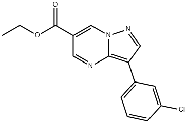 Ethyl 3-(3-chlorophenyl)pyrazolo[1,5-a]pyrimidine-6-carboxylate Struktur