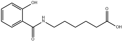 6-(2-hydroxybenzamido)hexanoic acid Struktur