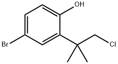 4-bromo-2-(1-chloro-2-methylpropan-2-yl)phenol Struktur