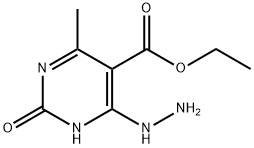 Ethyl 4-hydrazinyl-2-hydroxy-6-methylpyrimidine-5-carboxylate Struktur