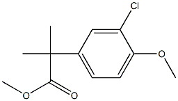 Methyl 2-(3-chloro-4-methoxyphenyl)-2-methylpropanoate Struktur