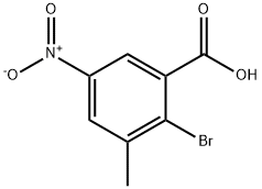 2-bromo-3-methyl-5-nitrobenzoic acid Struktur