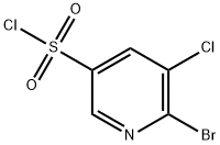 6-Bromo-5-chloropyridine-3-sulfonyl chloride Struktur