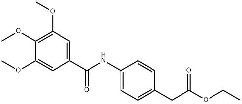 ethyl 2-(4-(3,4,5-trimethoxybenzamido)phenyl)acetate Struktur