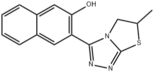 3-(6-methyl-5,6-dihydro[1,3]thiazolo[2,3-c][1,2,4]triazol-3-yl)-2-naphthol Struktur