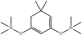 Silane, [(5,5-dimethyl-1,3-cyclohexadiene-1,3-diyl)bis(oxy)]bis[trimethyl- Struktur