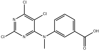 3-(Methyl(2,5,6-trichloropyrimidin-4-yl)amino)benzoic acid Struktur