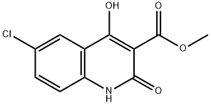 Methyl 6-chloro-4-hydroxy-2-oxo-1,2-dihydroquinoline-3-carboxylate Struktur